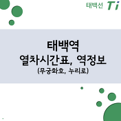 사북역 열차시간표, 요금 (태백선 무궁화호)