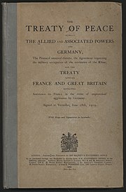 Treaty Of Versailles - Wikipedia
