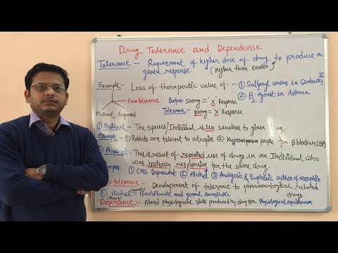 Drug Tolerance and Dependence = General Pharmacology | Drug Tolerance | Drug Dependence
