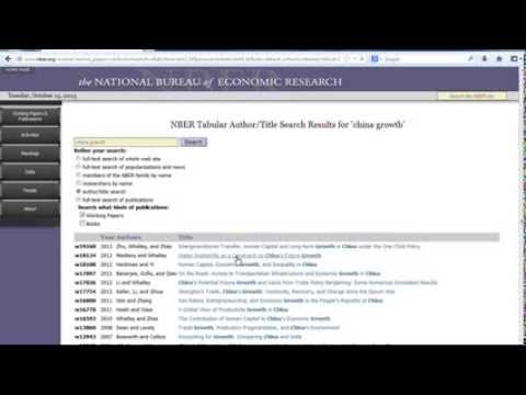 How to Search for NBER Working Papers