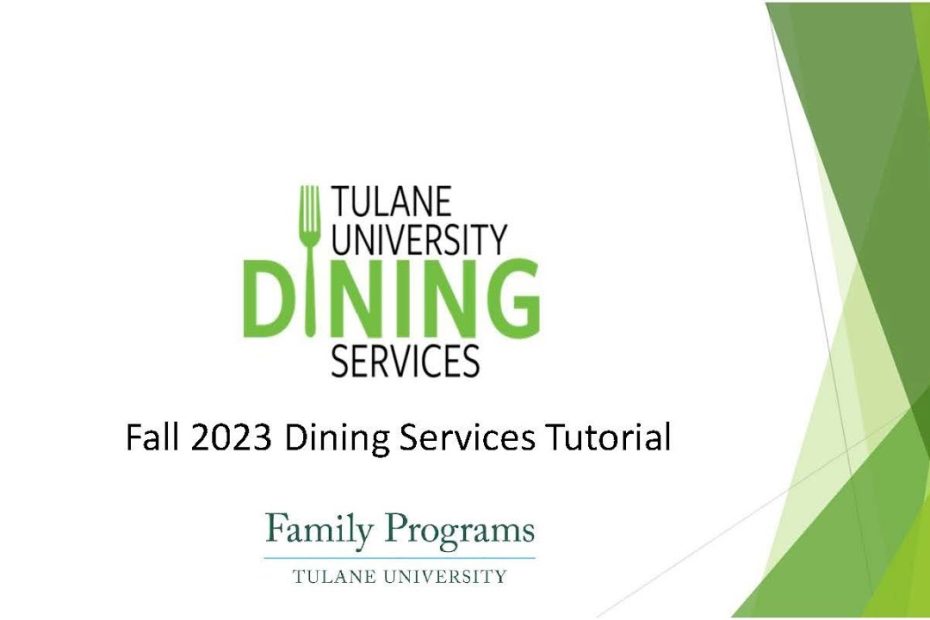 Tulane Dining Services Fall 2023Tutorial - Youtube