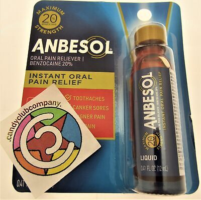 Anbesol Maximum Oral Anesthetic ~ 20% Benzocaine Instant Toothache Pain  Relief | Ebay