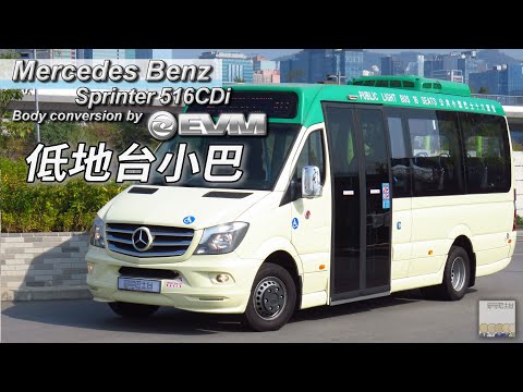 Mercedes Benz Sprinter 516CDi (Body conversion by EVM) Low-floor minibus  *English Subtitles*